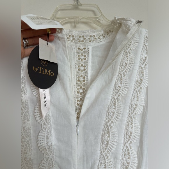 Stunning vintage inspired woman's white crochet dress new with tags - Picture 5 of 12